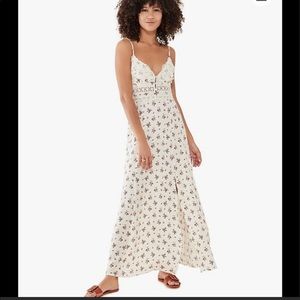 LIKE NEW Free People ivory floral out and about maxi